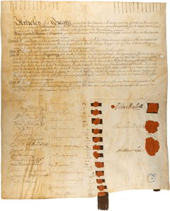 Signatures of U.S. commissioners on "Treaty with the Six Nations"